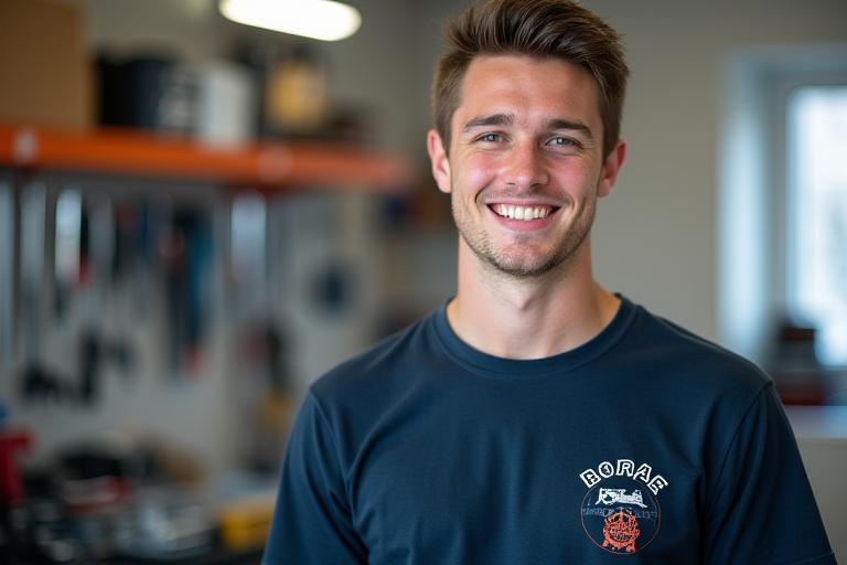 Portrait de Tom Bernard, Mécanicien junior chez Boreal Route